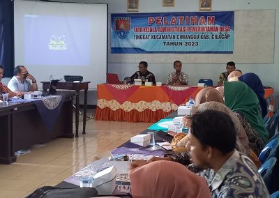 Pelatihan Tata Kelola Administrasi Pemerintahan Desa Tingkat Kecamatan Cimanggu Tahun 2023