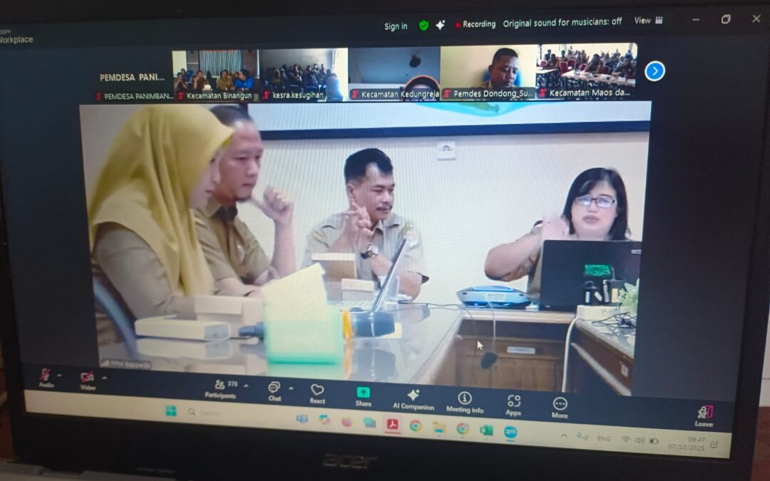 Kepala Seksi Pemerintahan Desa Panimbang Ikuti Rakor Pengentasan Kemiskinan Tingkat Kabupaten Cilacap